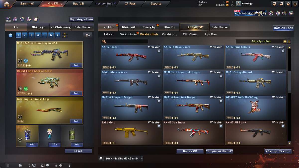 shop acc cf uy tin gia re